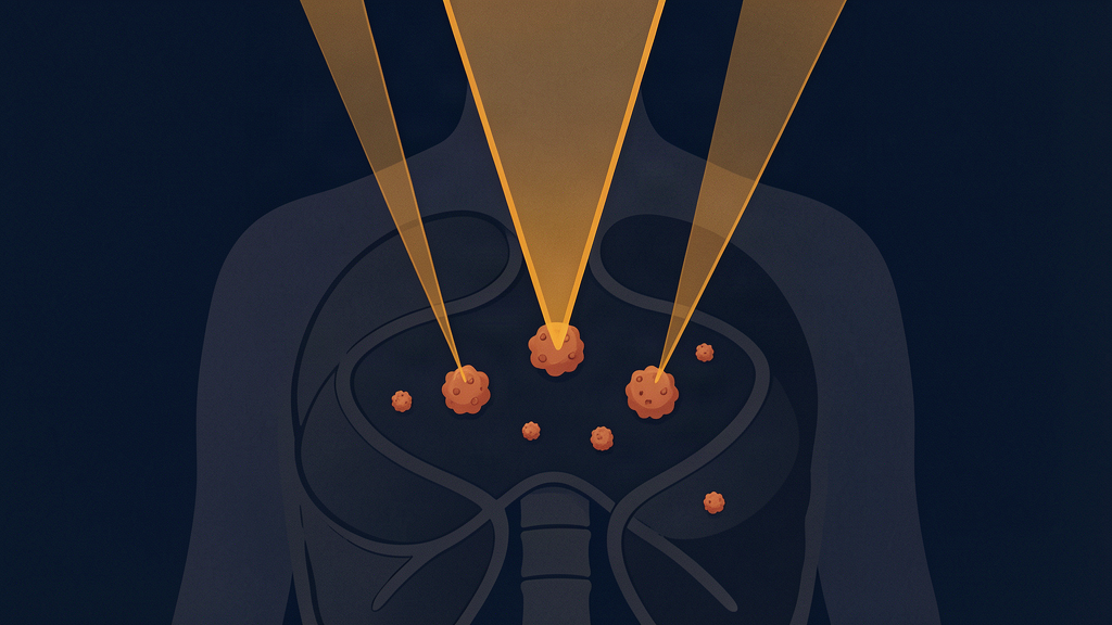 Ilustración de portada: Cuando el cáncer viaja poco: tratar las metástasis con radioterapia además del tratamiento sistémico mejora la supervivencia libre de progresión (ensayo EXTEND)